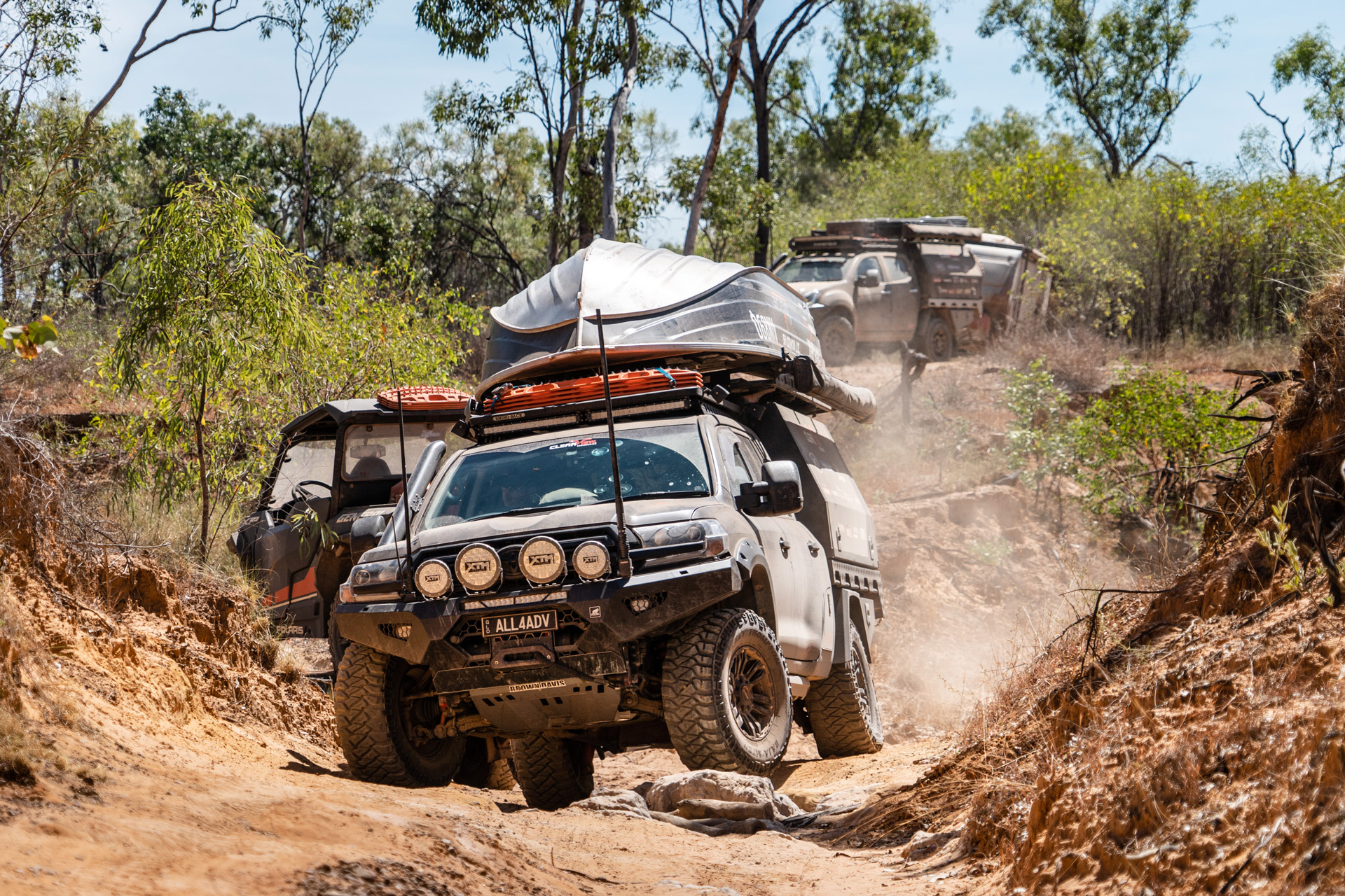 All 4 Adventure LandCruiser offroading with Vapour wheels