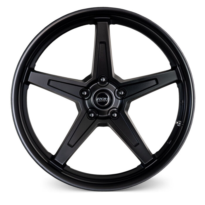 RF5 black flow forged rim front view
