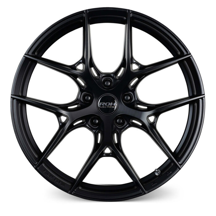 RF6 black flow forged rim front view
